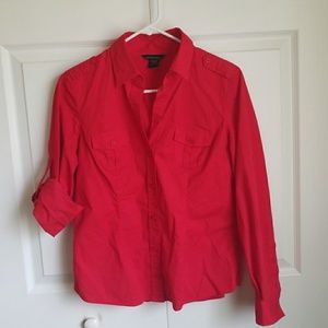 ❌️SOLD ❌️ Plain Red Button Up Shirt